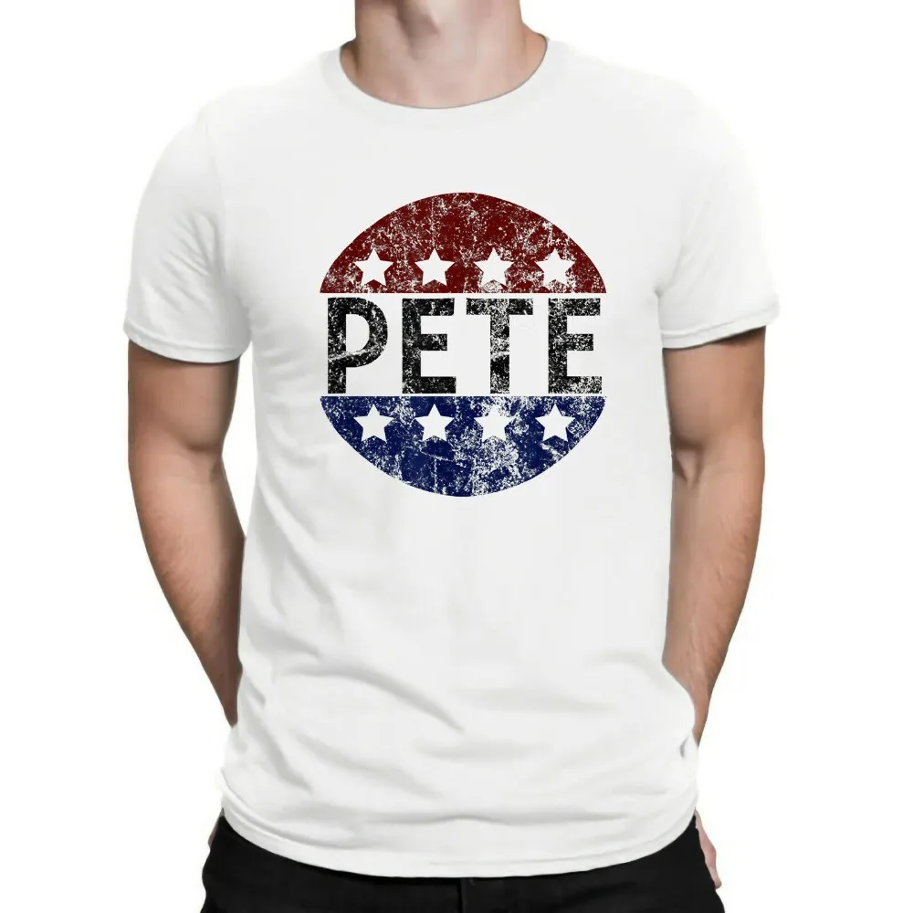 

Pete 2020 Shirt Pete Buttigieg for President Vintage T Shirt Men's White Grey Tee Newest O-Neck Cotton Comfortable Homme Shirt