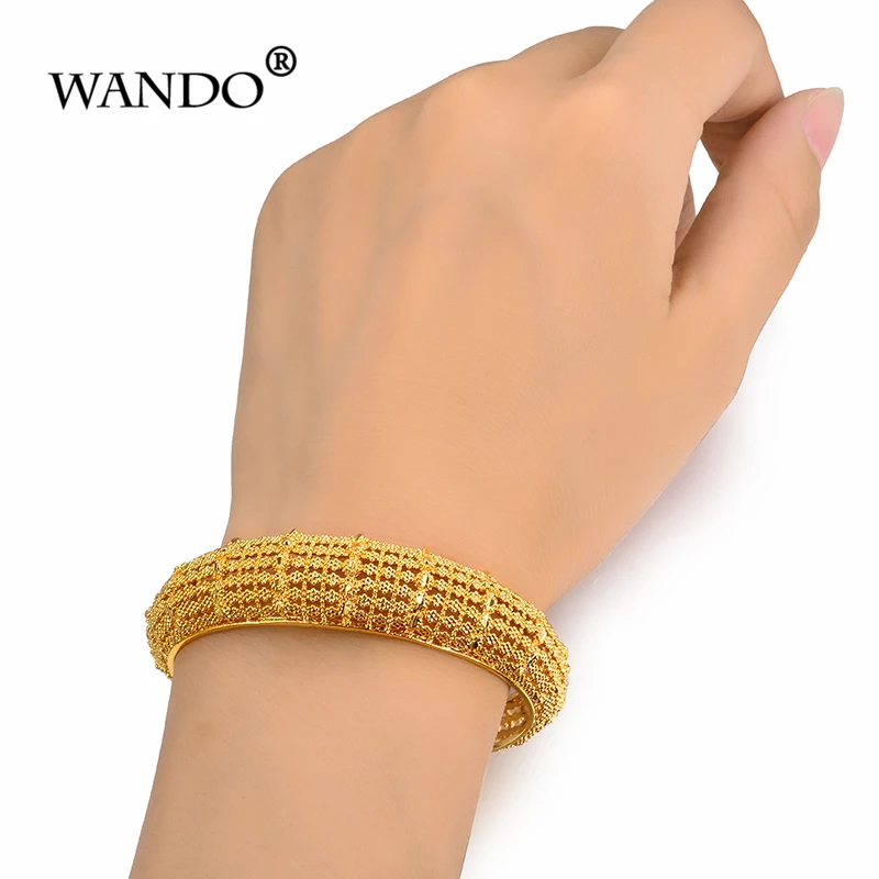 WANDO 4 шт./лот панк стиль Дубай золотые ювелирные изделия золотой цвет браслеты для