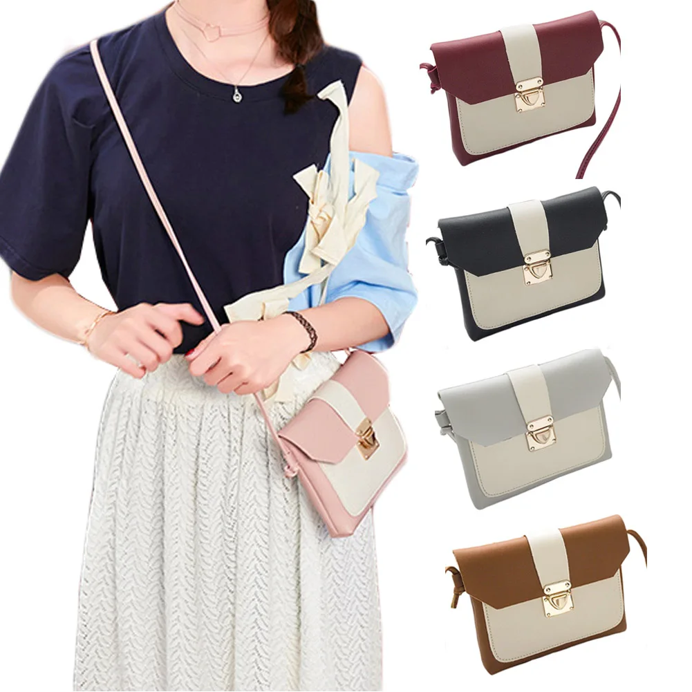 Hot sale small Flap bag PU leather Vintage messenger mini clutch Purses Hasp crossbody High quality shoulder bags women | Багаж и сумки