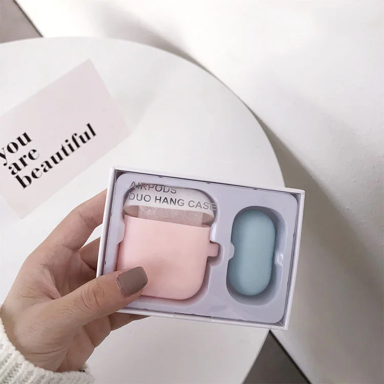 4 ТПУ Силиконовые Bluetooth беспроводные наушники чехол для Airpods защитный чехол Аксессуары для кожи для Apple Airpods зарядная коробка - Цвет: 4