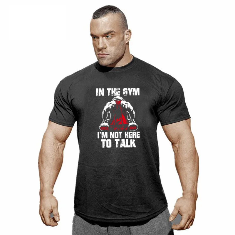 Футболка Muscleguys Мужская для фитнеса хлопковая тенниска с коротким рукавом модная
