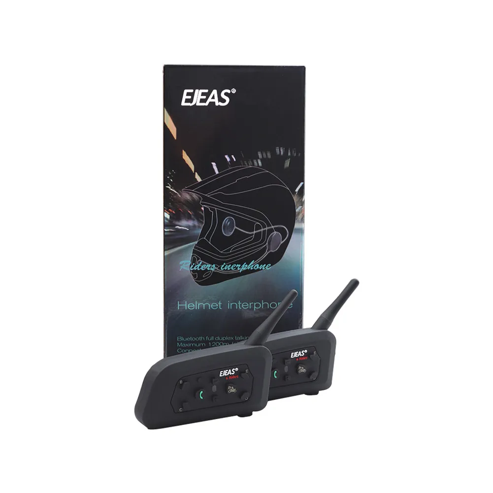 2 шт. Bluetooth Интерком мотоциклетный шлем v6 pro Интимные аксессуары Динамик 1200 м 6 Riders