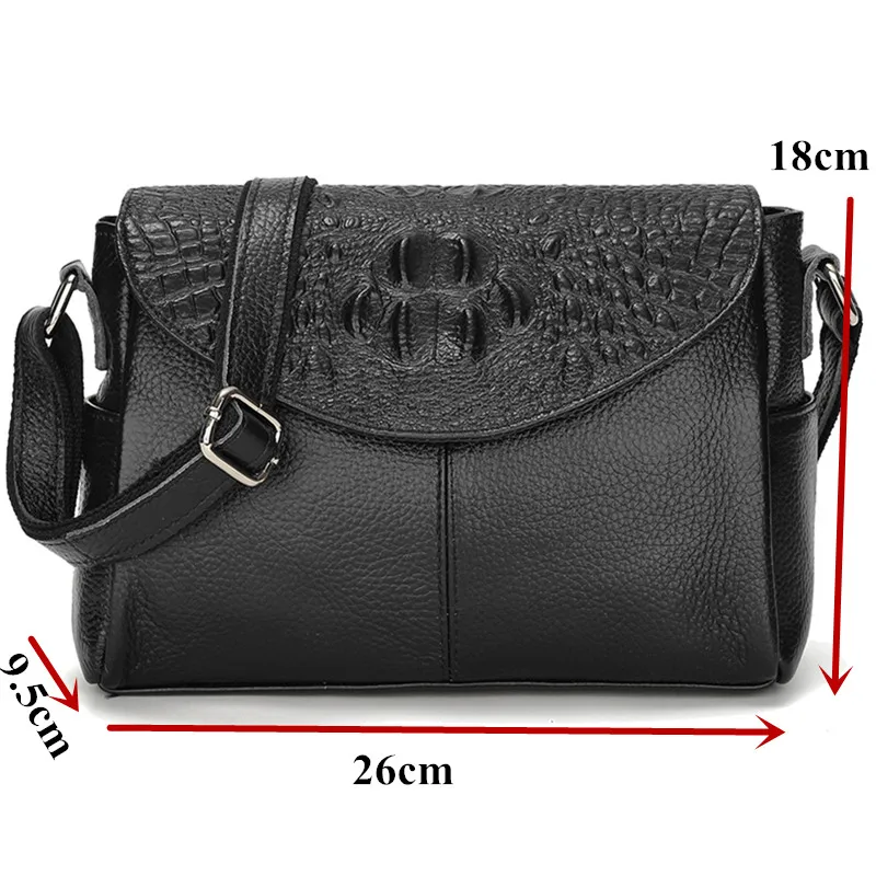 

ICEV High Quality Fashion Women Messenger Bag Genuine Leather Cowhide Women Bag Alligator Handbags Female Crossbody Shoulder Bag