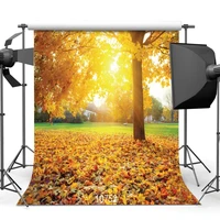 sunlight yellow tree leaves vinyl photographic background for wedding baby backdrops shower portrait photo shoot booth