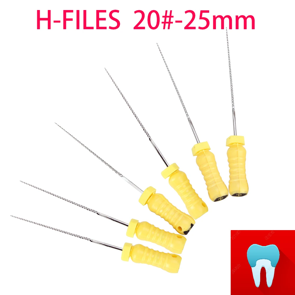 

6 шт., стоматологические инструменты 20 #-25 мм, нержавеющая сталь