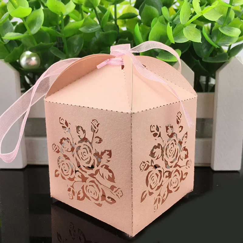 Коробка для конфет с лазерной резкой 50 шт.|box for|boxes for partybox wedding favor |