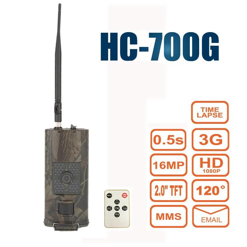 HC-700G 16MP охотничья камера фото ловушка 3g GPRS MMS SMTP SMS инфракрасное ночное видение дикая природа животное цифровая Chasse Trail камера s