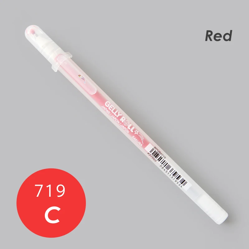 C Red SAKURA 0,6 мм блестящая цветная гелевая ручка гелли рулон stardust ручка выделители ручка для скрапбукинга Сделай Сам стационарная - Цвет: C Red