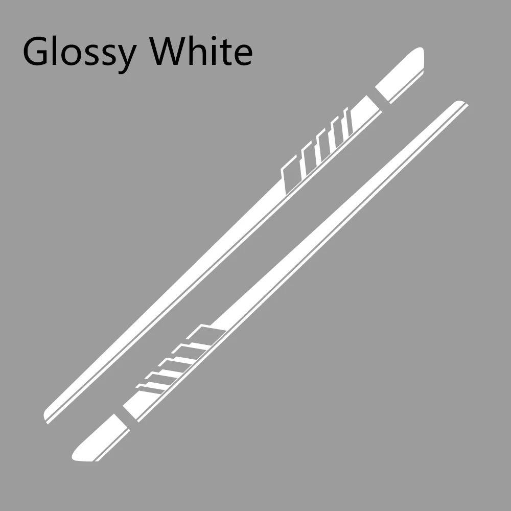 Glossy White Наклейки на авто боковые полосы DIY наклейки для Mercedes Benz W205 W204 W203 C класс C180 C200 C300 C63 купе C43 авто аксессуары - Название цвета: Glossy White