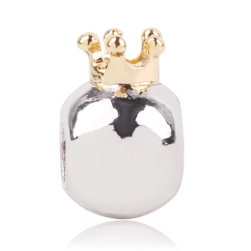 AIFEILI прекрасный Шарм Любовь Ретро Серебряный DIY Fit Pandora браслет из бисера Девушка личность золото ювелирные изделия Европейский подарок яблоко звезда - Цвет: X158