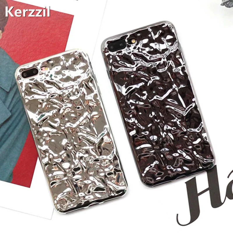 Роскошные телефонные чехлы с покрытием из фольги для iphone 8 7 6s Plus 3D Блестящий