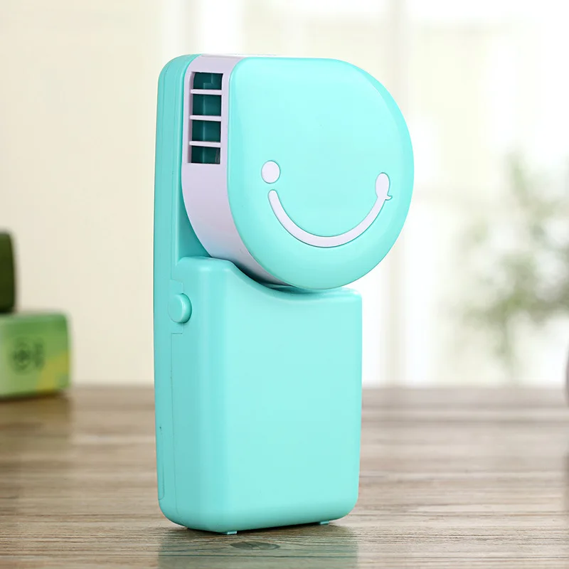 Мини кондиционер мини USB вентилятор смайлик портативный ручной стол увлажнение