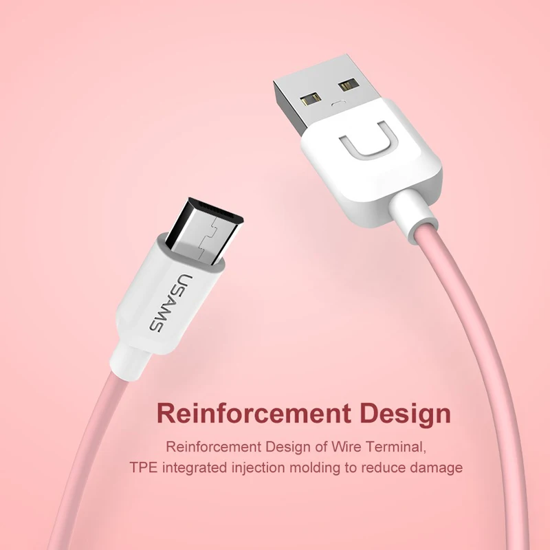 USAMS Micro Телефон зарядный кабель для samsung huawei Xiaomi LG USB передачи данных телефона Android 5