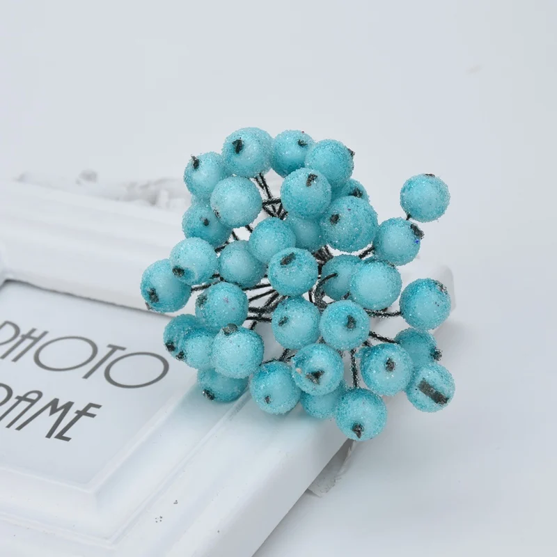 blue 20 шт/40 голова поддельные искусственные цветы «сделай сам» дома Рождество год Свадебные украшения подарки помпоны флористика гортензия - Цвет: blue