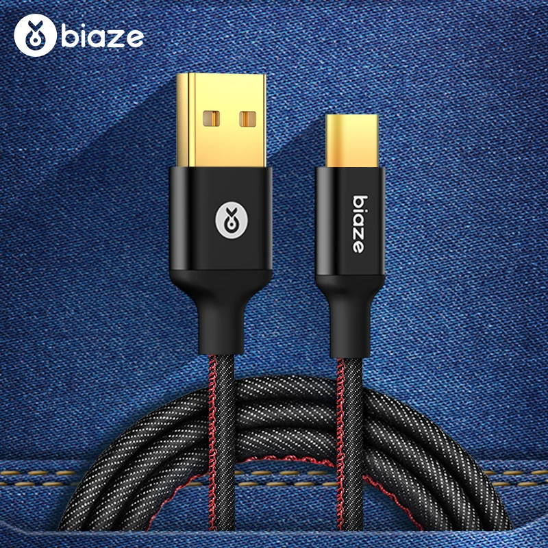 Biaze usb type C кабель для передачи данных Быстрая зарядка usb c кабель type-c USB кабель для зарядного устройства для huawei Xiaomi Mi 8 samsung S9 S8 plus Note 9 8