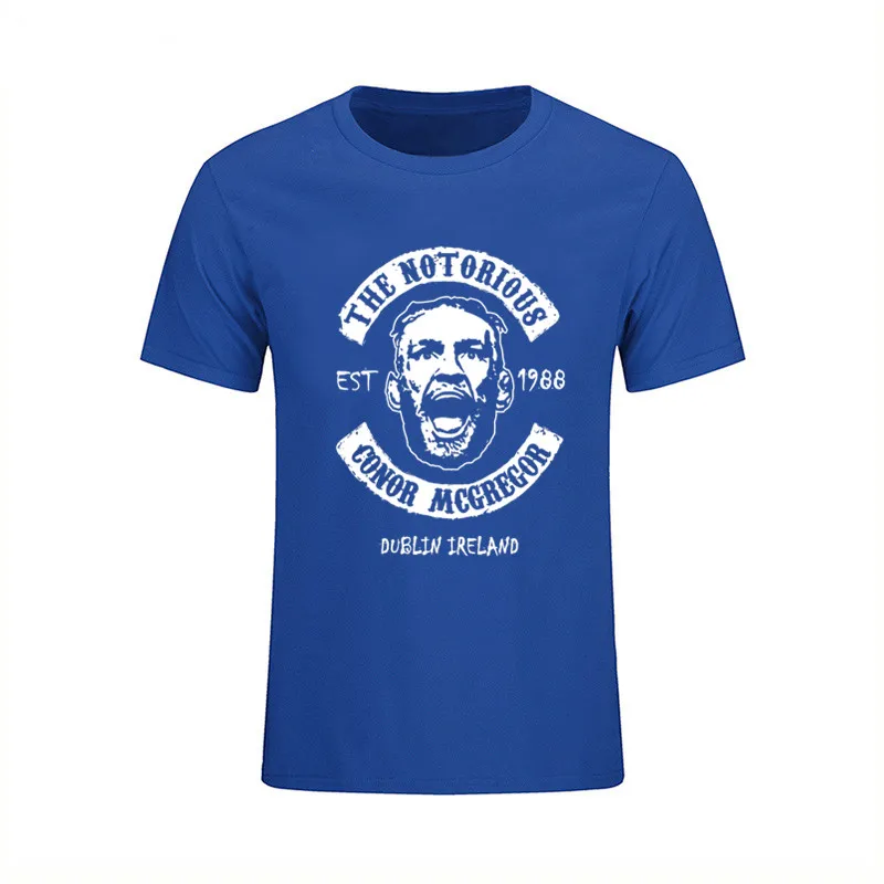 Новое поступление Dublin Ireland The Notorious Conor McGregor Мужская футболка MMA fans Hombre новинка 2017