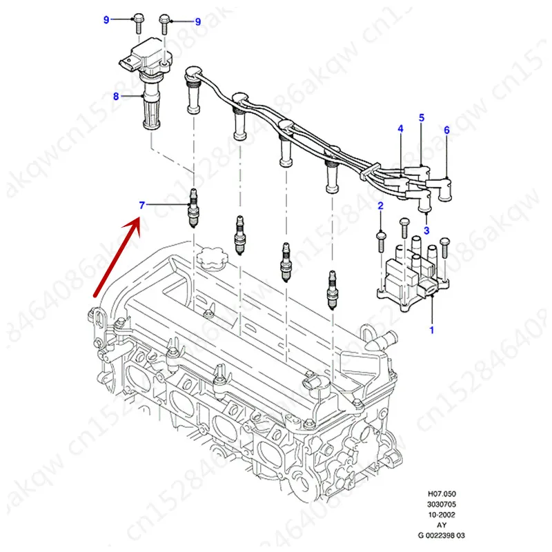 1S7J12405EB Car Spark plug Suitable for 2004Fo rdM ond eo2007 Engine spark Fire mouth accessories | Автомобили и мотоциклы
