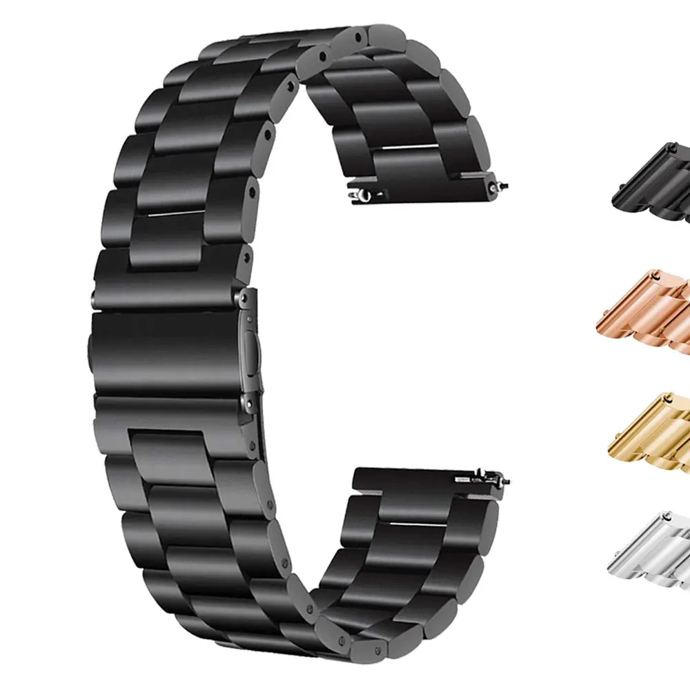 Спортивный ремешок из нержавеющей стали для Samsung gear s3 22 мм Galaxy Active Watch Band Gear S2