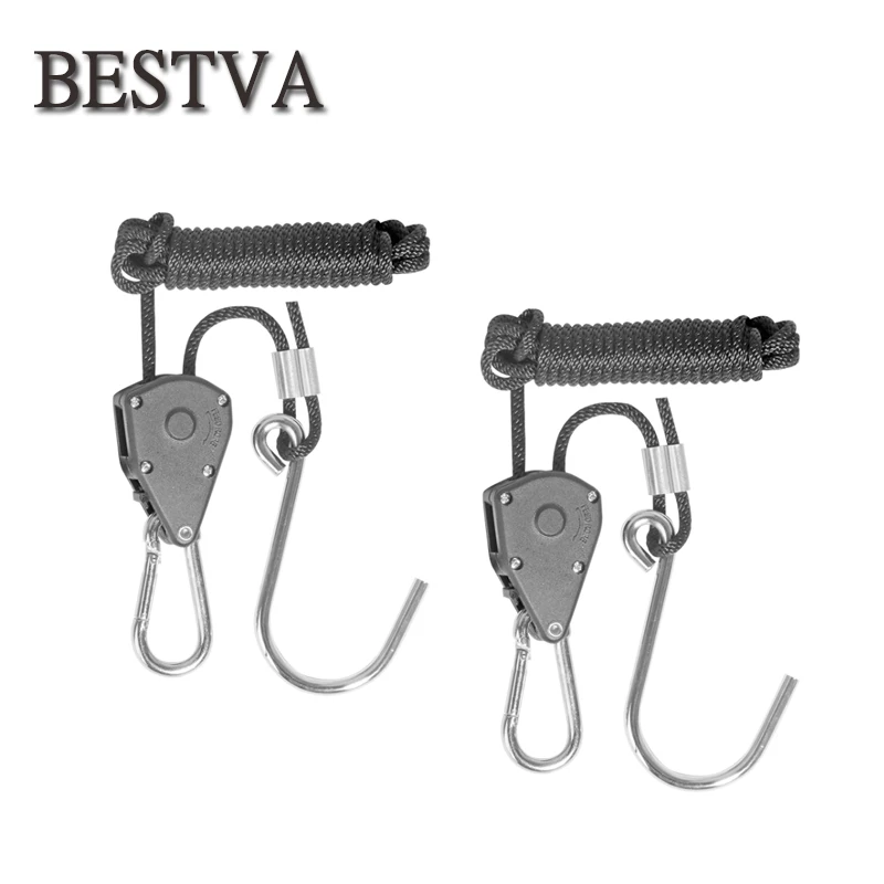 A pair of Horticulture led grow tent Adjustable Grow Light Rope Hanger Improved Metal Internal Gears |