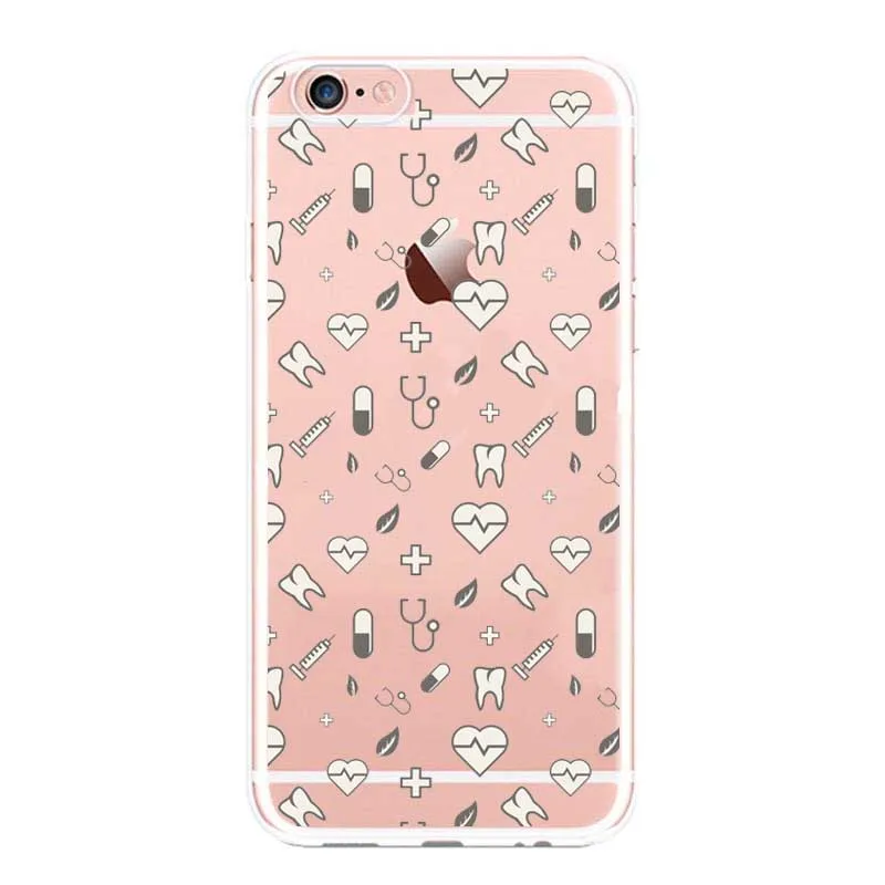 Уникальный дизайн чехлы для телефонов Kawaii Tooth Love iPhone X 7 Plus 6 S 5 5S SE 8 стоматолога