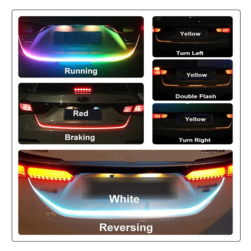 12 В Светодиодная лента Автомобильный багажник светильник s RGB 120 см 72 SMD