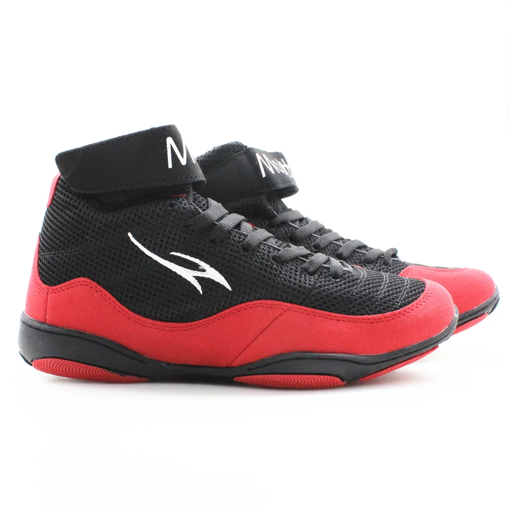 MAULTBY 1.0 Speed Men's Boxing Fitness Training Boot Black / Red Wrestling Shoes