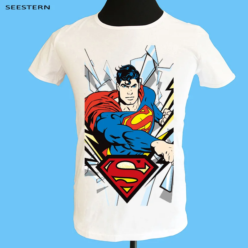 Бренд seesterer одежда мужская футболка с круглым вырезом DC Comics hero Мультфильм