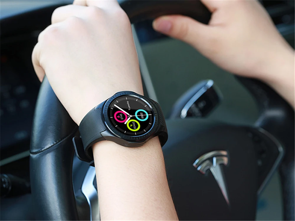 Microwear L1 Смарт-часы телефон 1,3 дюйм, Bluetooth, GPS, Измерение частоты сердечных сокращений, шагомер, монитор сна умные часы для Android IOS