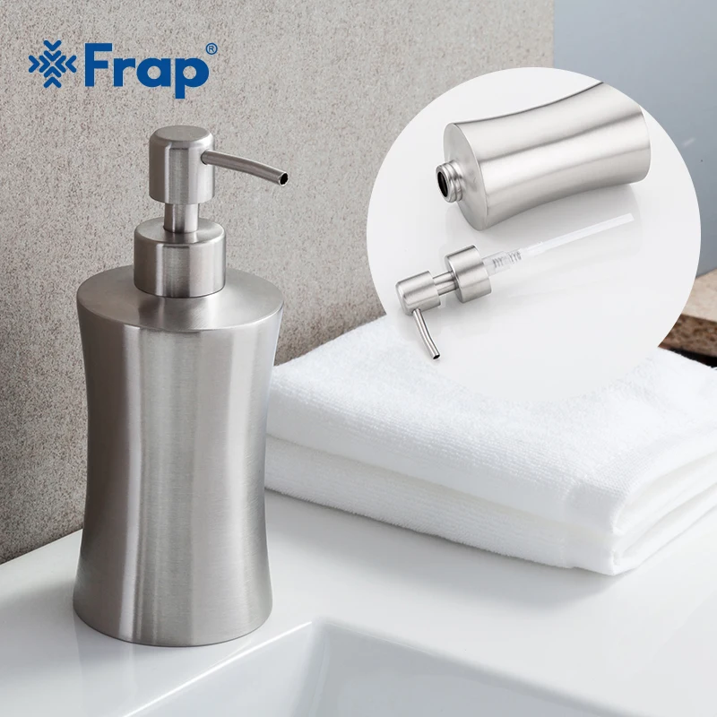 FRAP liquid soap dispensers bathroom stainless steel color emulsion bottle 400ml accessories pump foam tubes | Обустройство дома