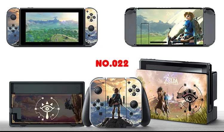 NO.022 Виниловая наклейка на консоль, наклейки на обложку для Nintendo Switch, контроллер консоли, защитный набор для NS Switch JoyCon, аксессуары для игр - Цвет: NO.022
