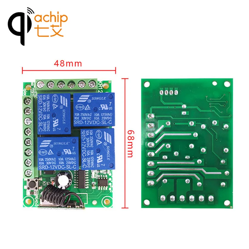 QIACHIP 433 Mhz AC 220 V 2CH беспроводной пульт дистанционного управления реле приемник и