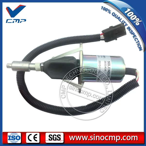 

Sinocmp 12v excavator fuel stop shutdown shutoff flameout solenoid valve 3935456