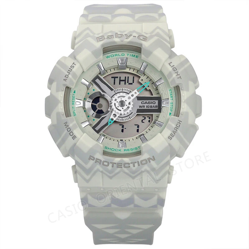 BA-110TP-8A CASIO Часы BABY-G серии женские наручные часы BA-110-1A водонепроницаемый светодиодный спортивные часы Relogio часы подарок высокое качество ударопрочный - Цвет: BA-110TP-8A