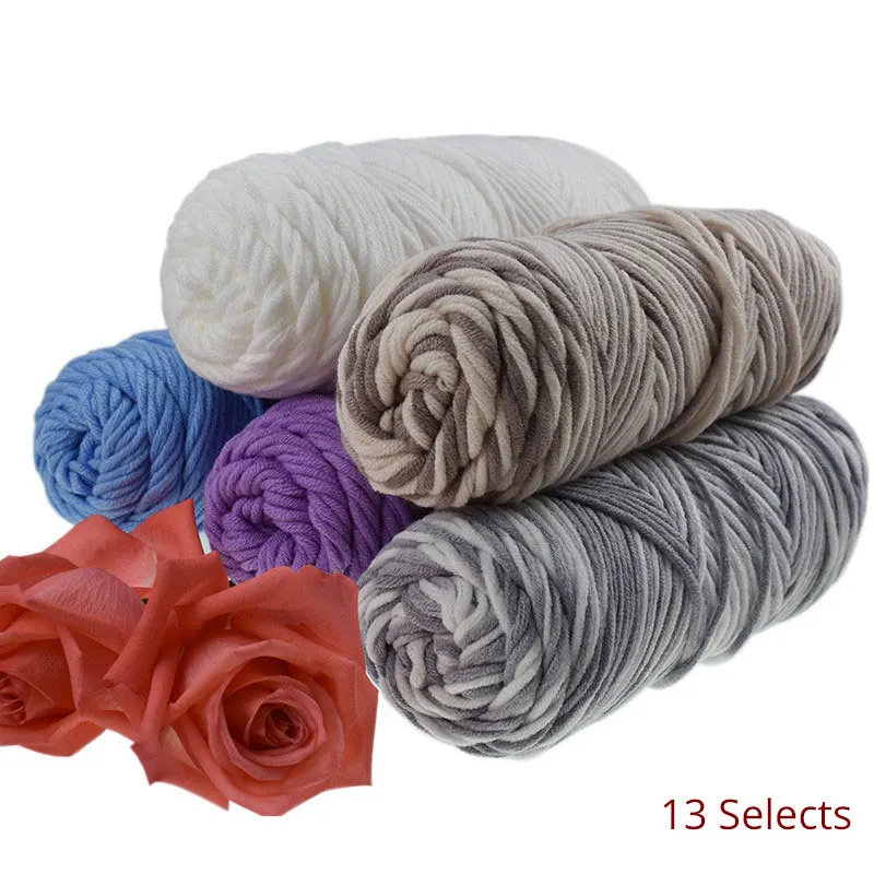 Looen пряжа для вязания крючком шелковая молочная хлопковая толстая нить Пряжа