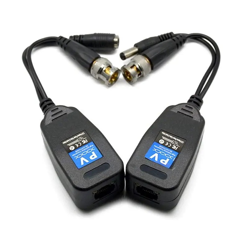 Видео балун HD-CVI/TVI/AHD UTP Пассивный с DC разъем питания и RJ45 CAT5e/Cat6