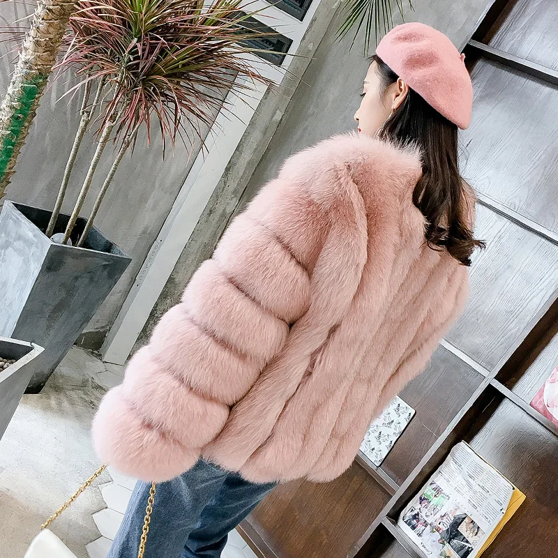 Женское однобортное вечерние то из натурального Лисьего меха rf0246 | Женская