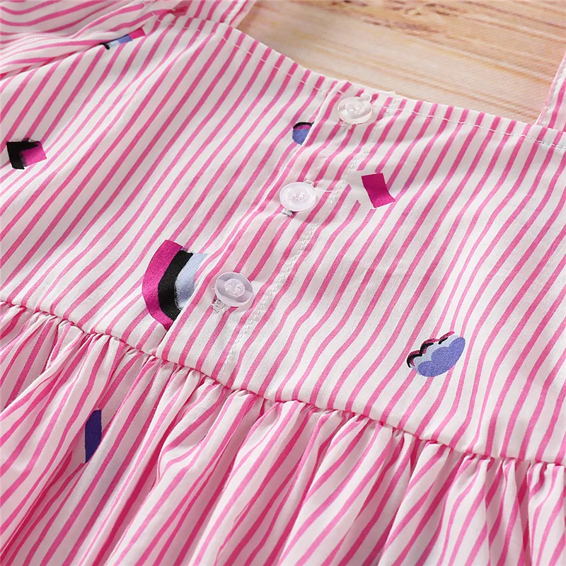 Girls Summer Dress Puff Sleeve Pink Floral Off Shoulder Little Dresses Wholesale Lots Bulk Clothes | Детская одежда и обувь