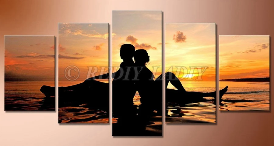 DIY Алмазная картина Триптих 5D Алмазная мозаика Soulmate Love Модульная картина из 5 панелей настенная художественная Стразы для вышивки крестом
