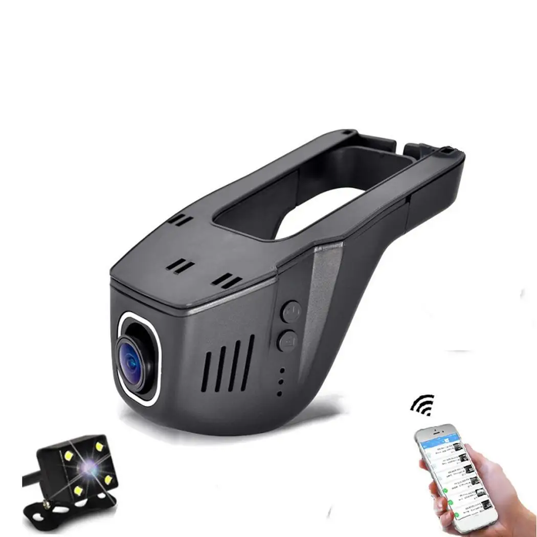 160 градусов широкоугольный Автомобильный видеорегистратор камера WiFi 1080 P HD