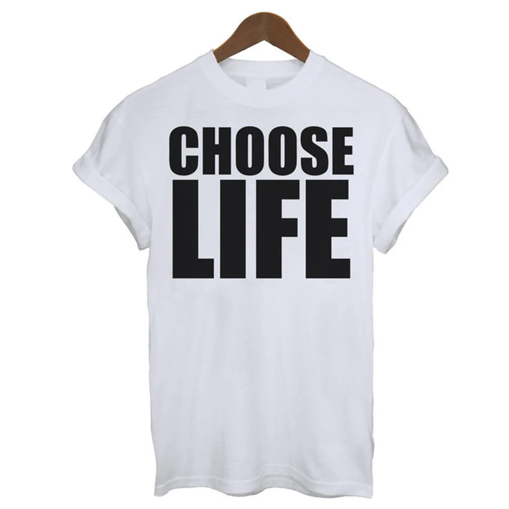 2018 летние модные женские туфли Choose Life футболка Дамы Джордж Michael необычные