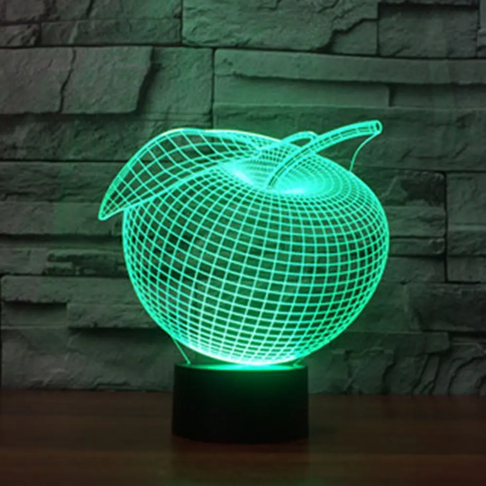 СВЕТОДИОДНЫЙ 3d ночник Apple дистанционный сенсорный выключатель настольная лампа