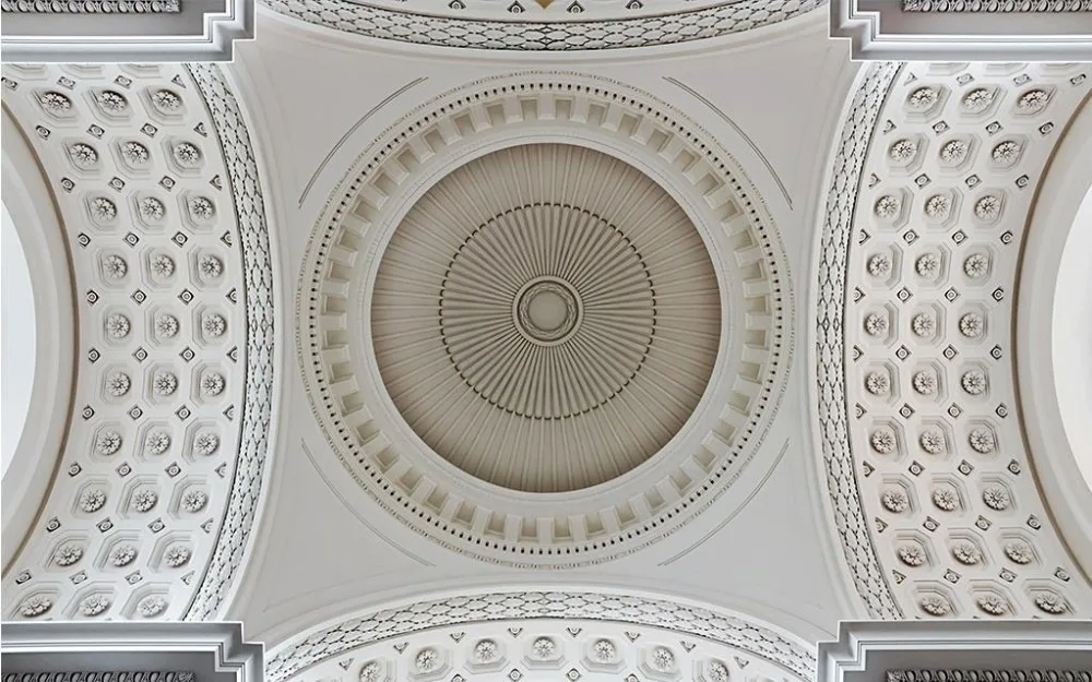 3D стереоскопические европейские потолочные росписи обои с тиснением для