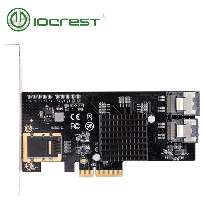 Внутренний порт IOCREST PCIe на 8 s SATA 6g с картой SFF8087 кабелем Mini SAS/SATA PCI Express ssd портами