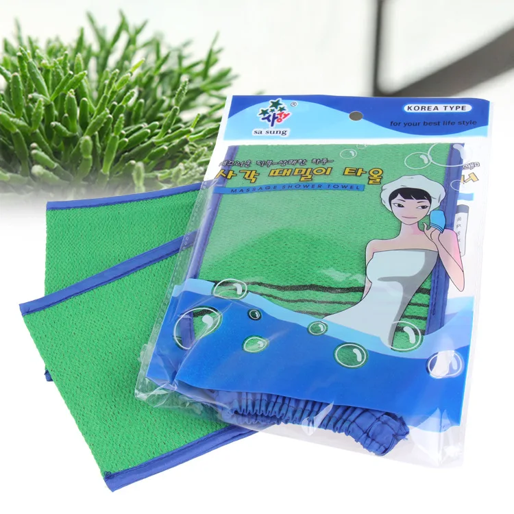 Корейская лента щетка для спины скраб перчатки отшелушивающее полотенце тела