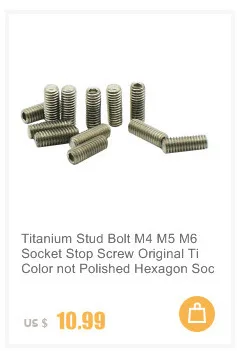 Титановый Болт M3 M4 x6-30mm с круглой головкой Шестигранная розетка Ti цвет не полированный шестигранный привод титановые винты Ti крепеж 10 шт