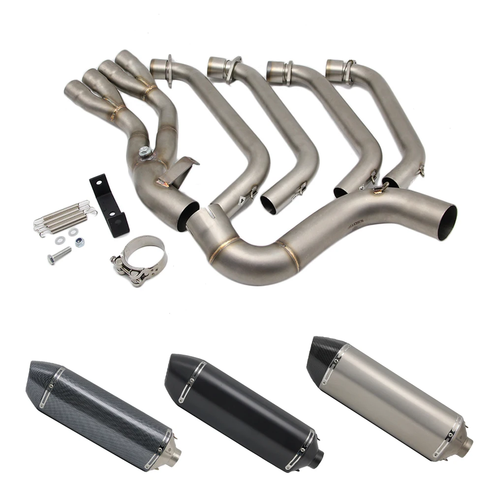 ZS MOTOS Motorcycle Full Exhaust System Fit For Honda CBR650 CB650F CBR650F 2015-2017 51mm Stainless Steel Pipe Tube | Автомобили и