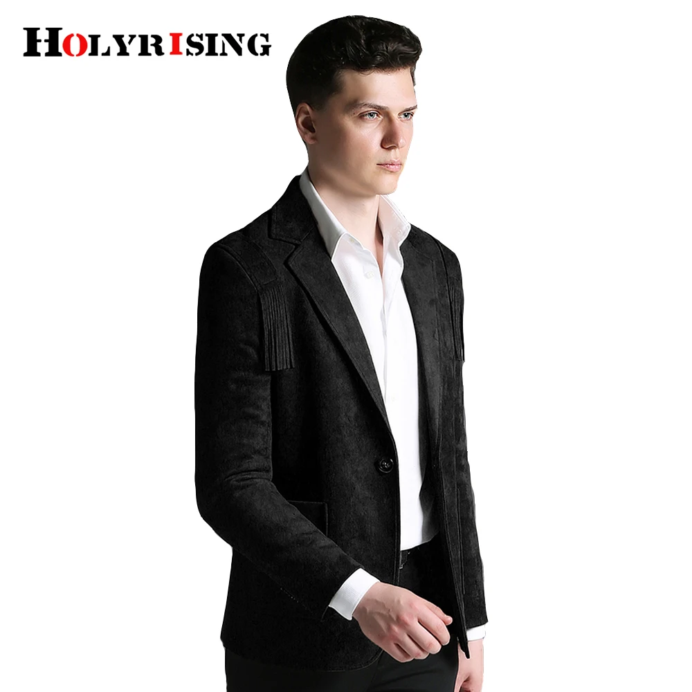 Holyrising мужские блейзеры куртка Мужская из искусственной замши приталенная