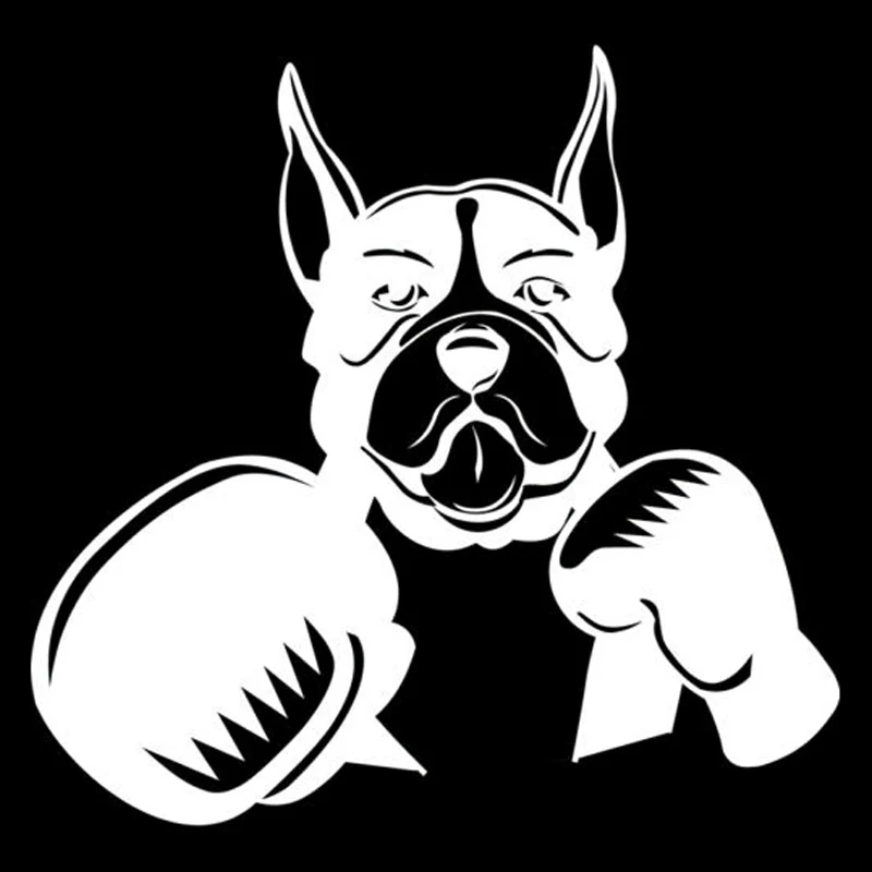 16 8 см * 2 боксер домашняя собака модная наклейка на автомобиль виниловая