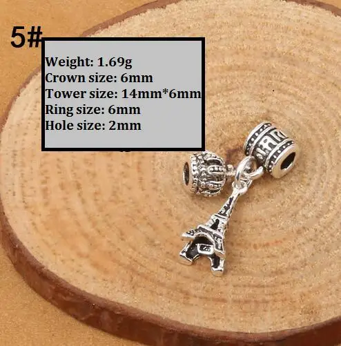 Style 5 925 Серебряный лист Шарм DIY браслет Шарм на удачу Шарм ювелирные изделия небольшой кулон - Окраска металла: Style 5