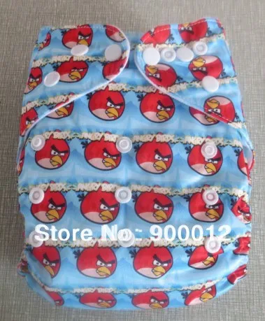 Free Shipping Promotion-New Prined Double Row High Quality Baby Infant Diapers With Inserts for Baby Nappies 100 Sets